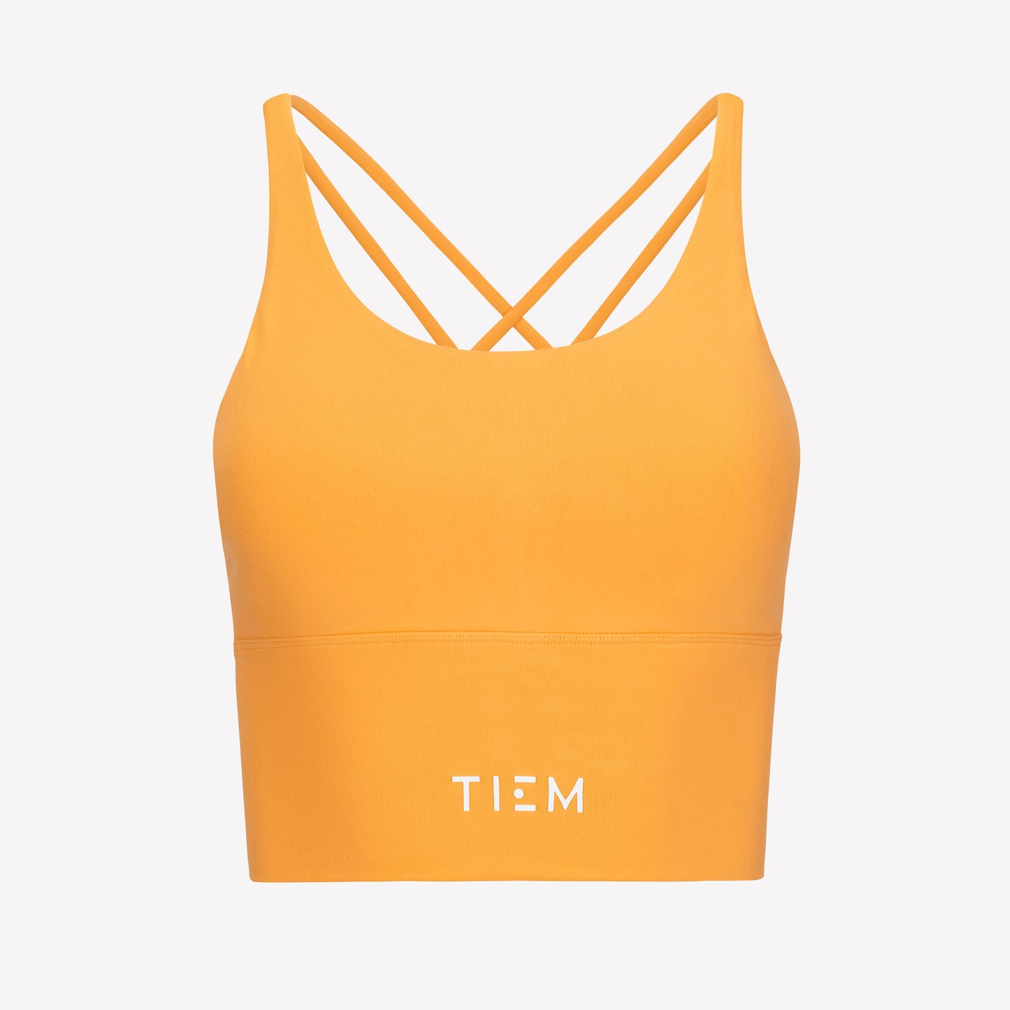 Strappy Sports Bra - Orange/White