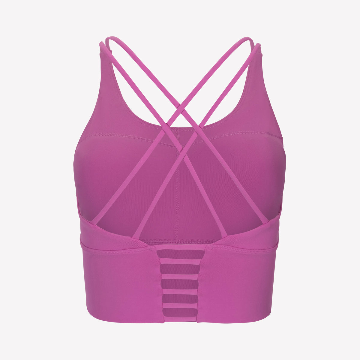 Strappy Sports Bra - Orchid/White