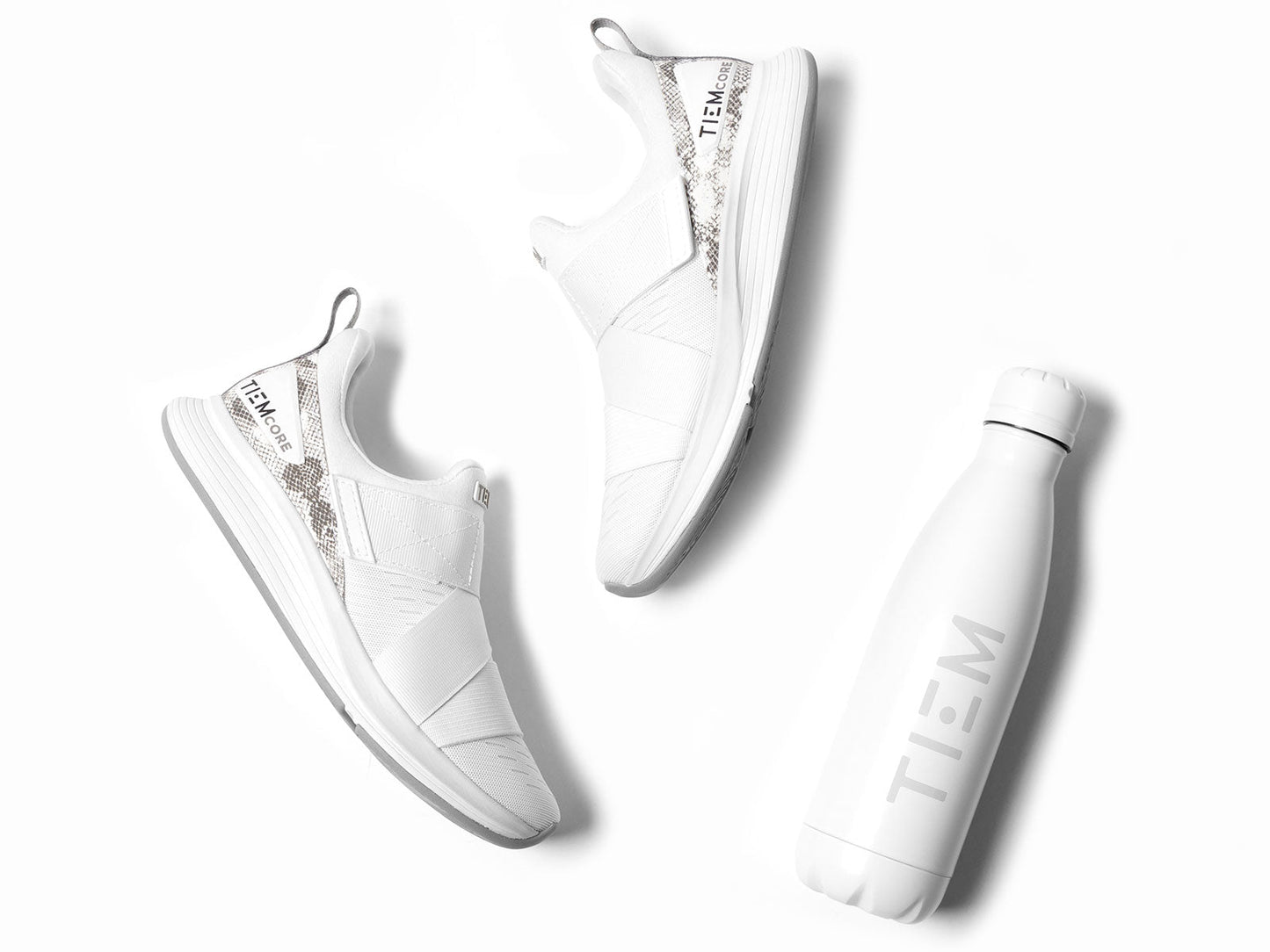 TIEM Insulated Water Bottle - White