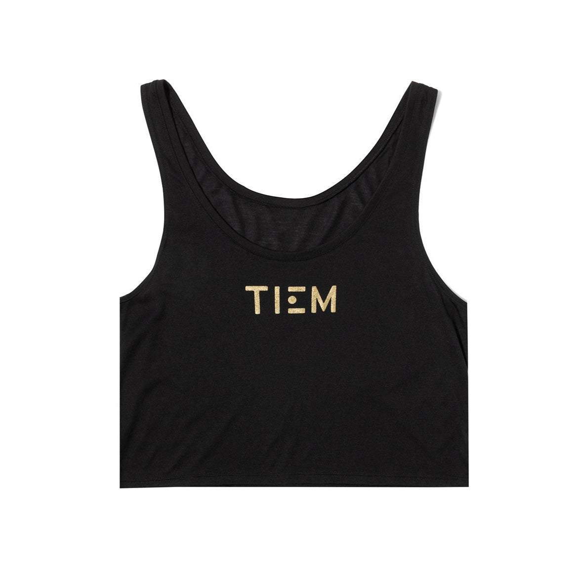 Cropped Tank Top - Black/Gold