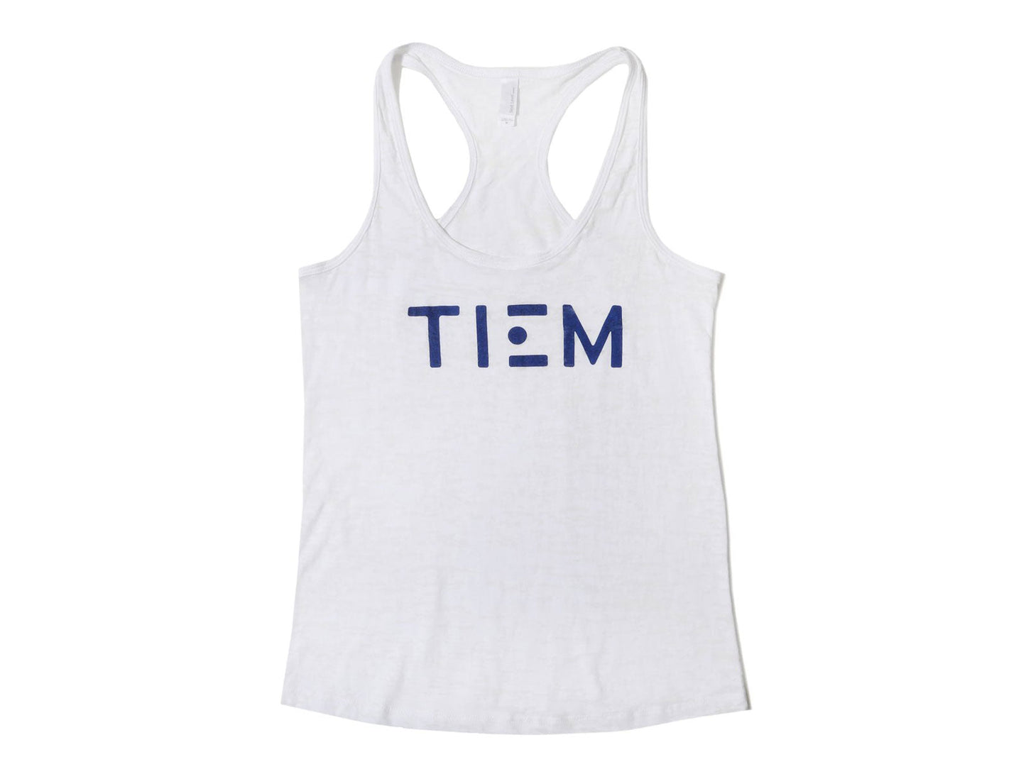 Racerback Tank Top - White/Navy
