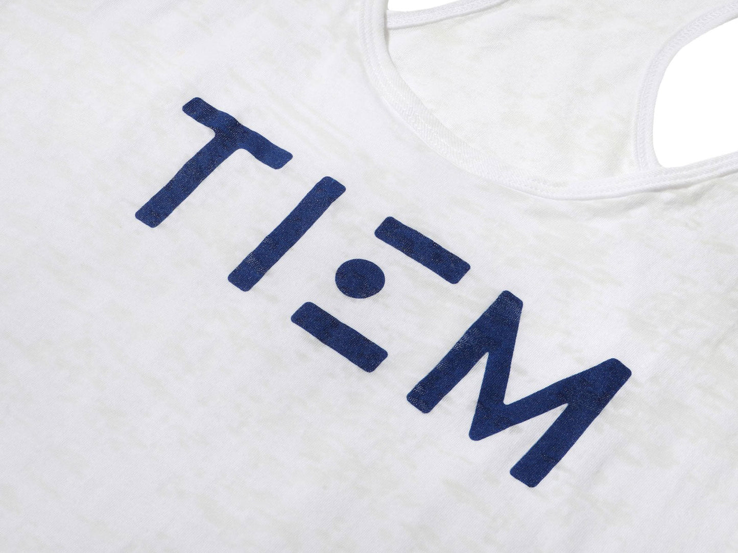 Racerback Tank Top - White/Navy
