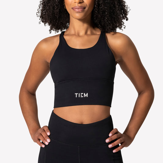 Strappy Sports Bra - Black/White