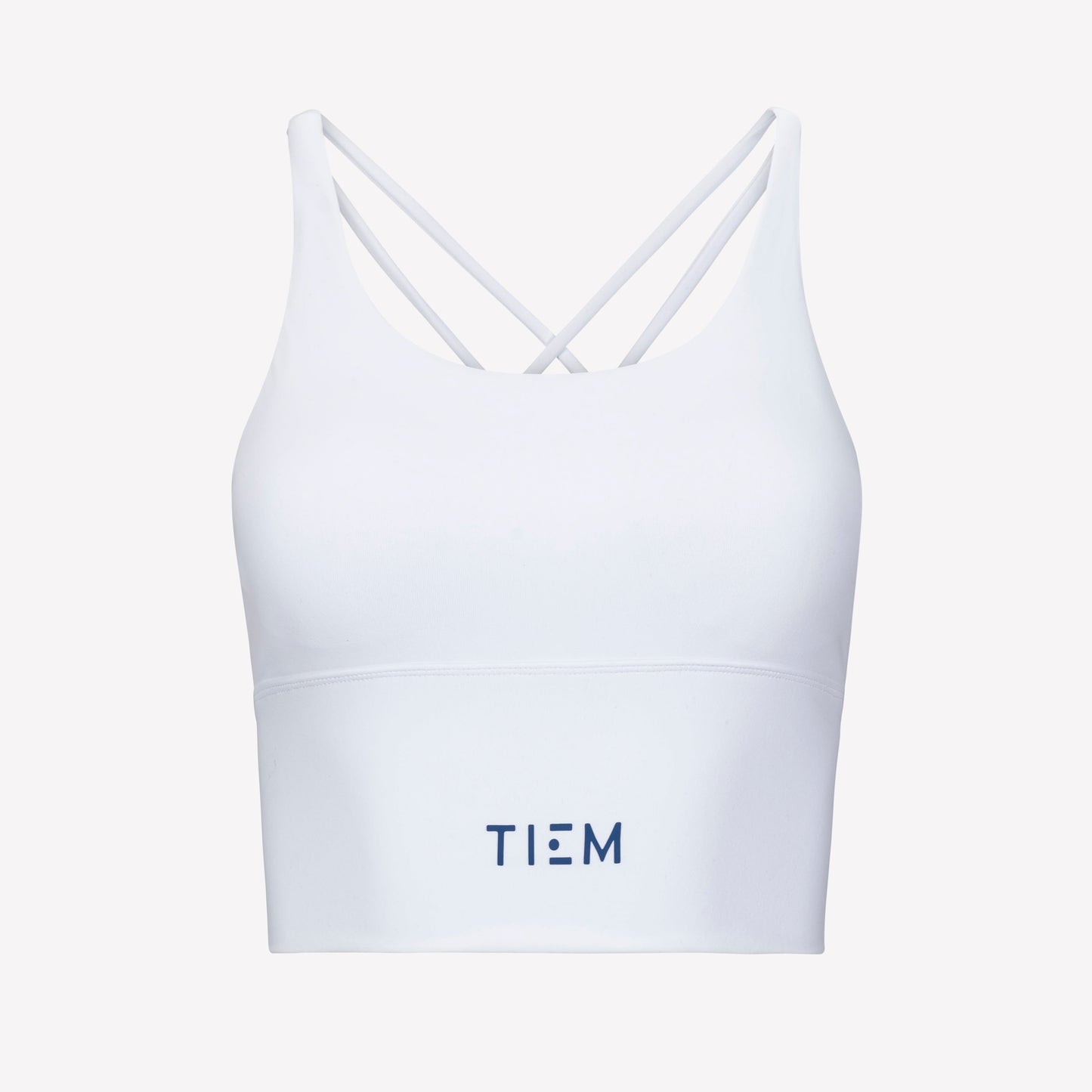 Strappy Sports Bra - White/Navy