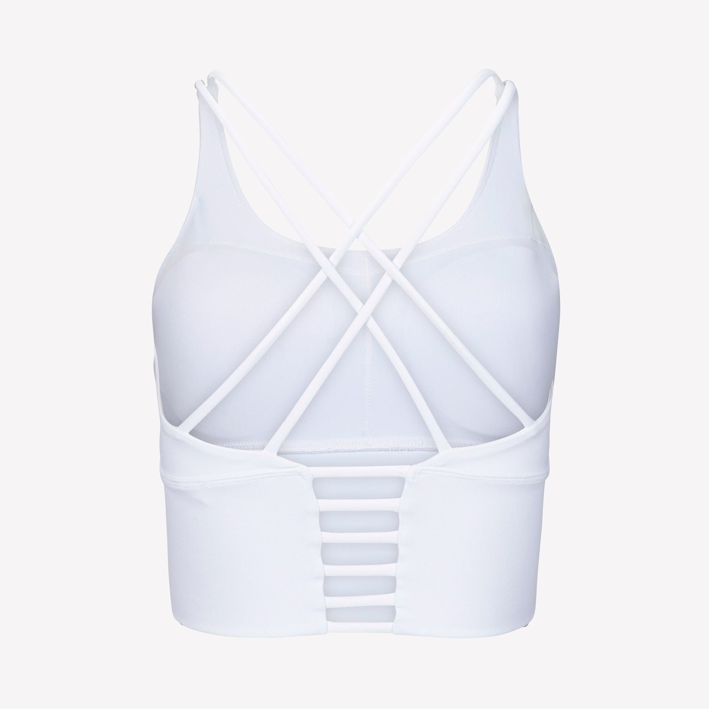 Strappy Sports Bra - White/Navy