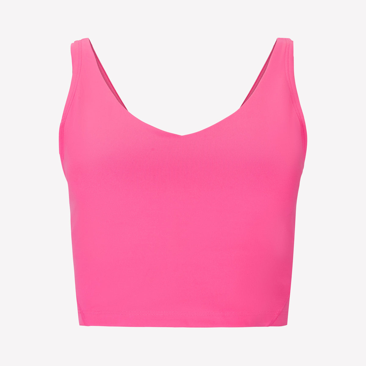 V-Neck Sports Bra - Pink/White