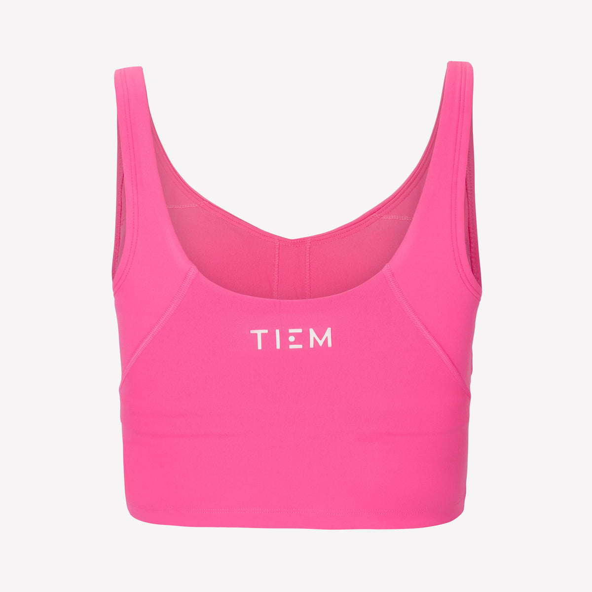 V-Neck Sports Bra - Pink/White