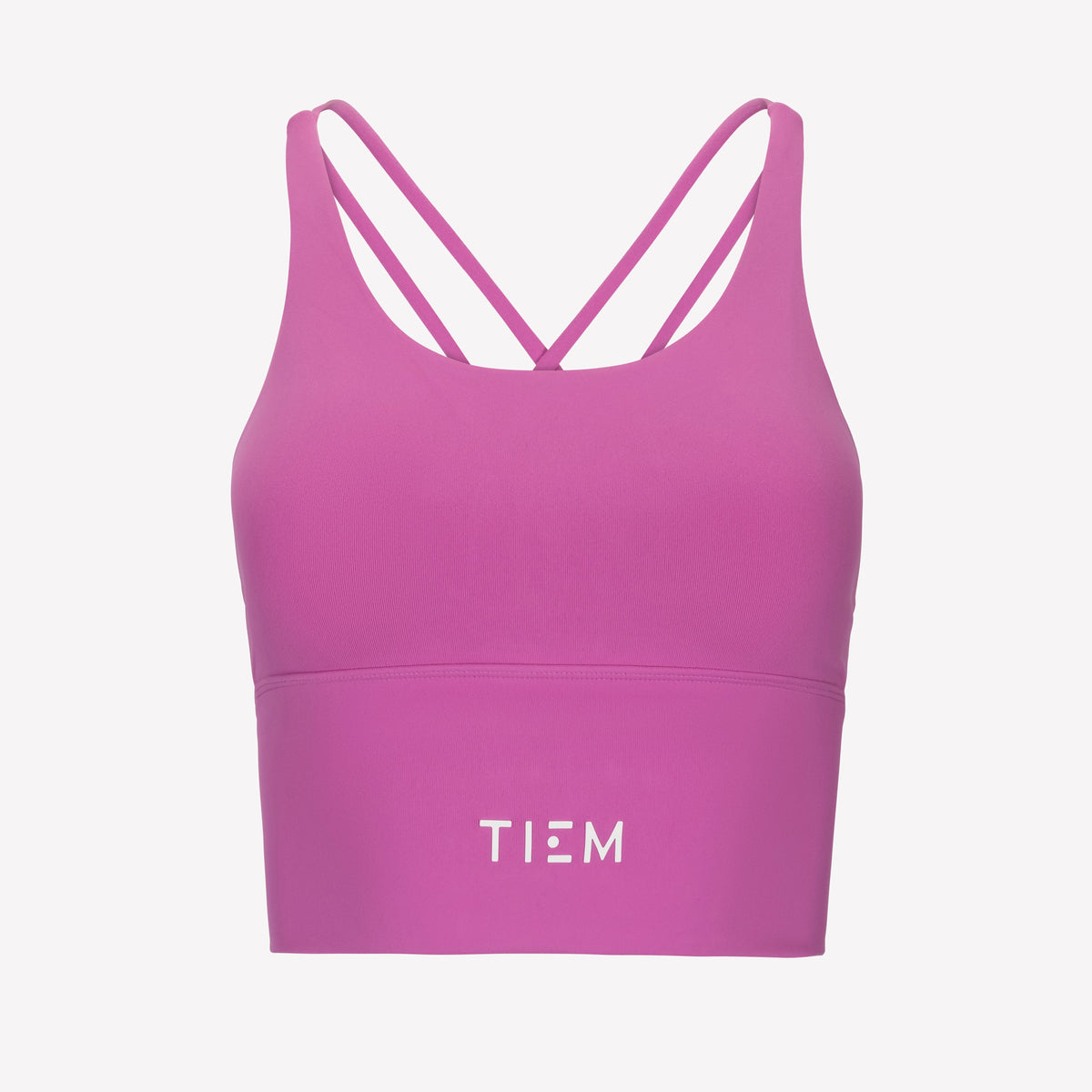 Strappy Sports Bra - Orchid/White
