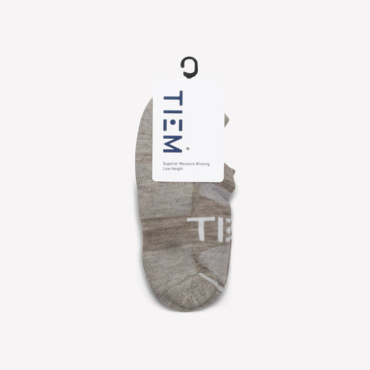 Low-cut Performance Wool Socks - Oatmeal/White