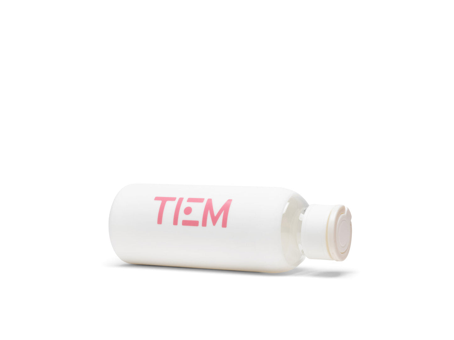 TIEM Glass Water Bottle - White/Pink