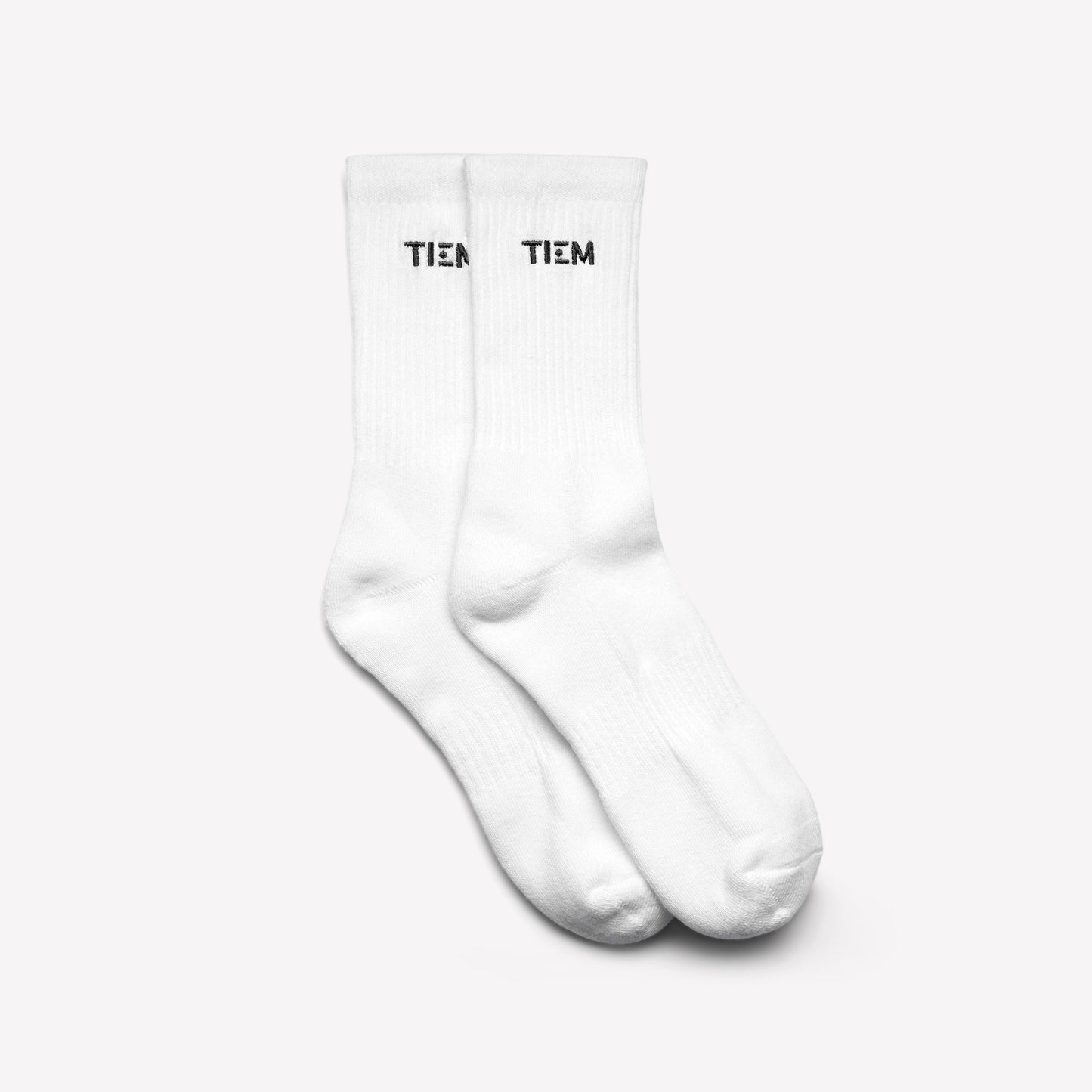 Cotton Crew Socks - White/Black