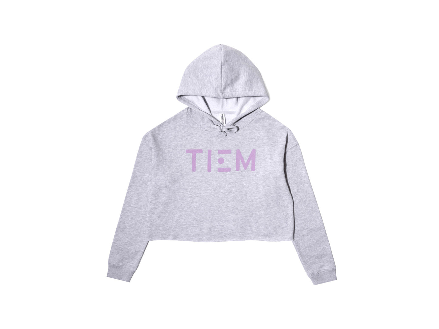 TIEM Cropped Hoodie - Gray/Lilac