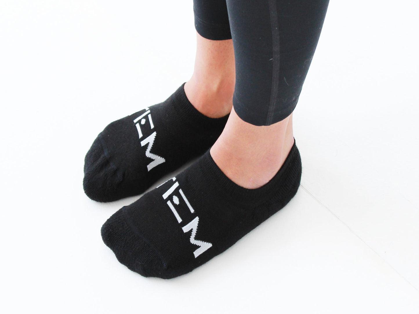 Low-cut Performance Wool Socks - Black/White